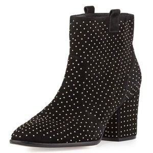 Rebecca Minkoff Blake Studded Suede Booties Black 7.5